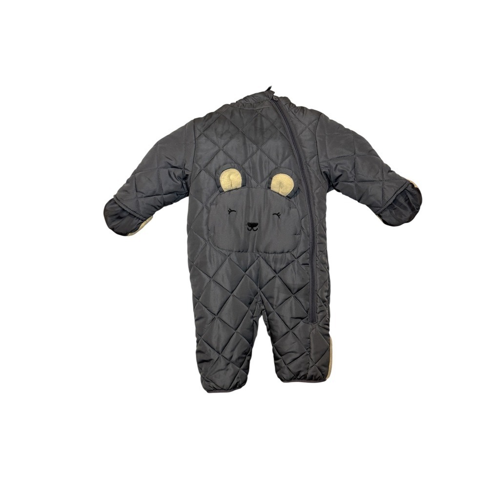 Wippette Infant Baby Quilted Pram Snowsuit Winter Outfit Bear Ears 3/6M